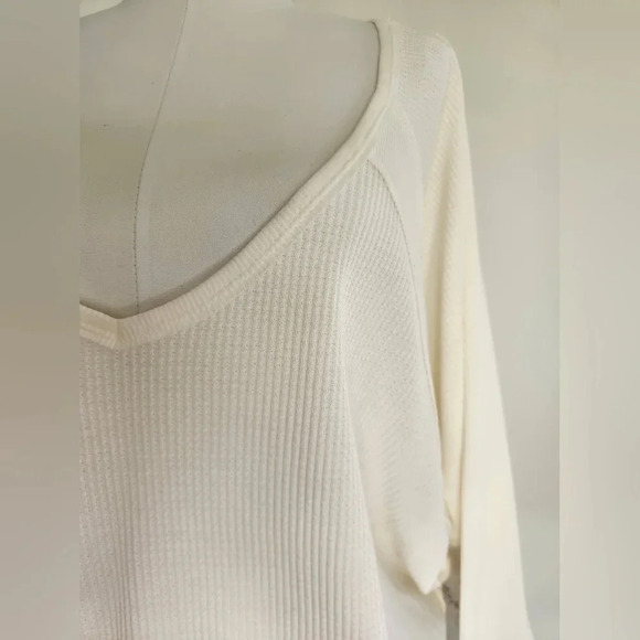 NWT || FREE PEOPLE || Santa Clara waffle weaved shirt - Picture 5 of 7